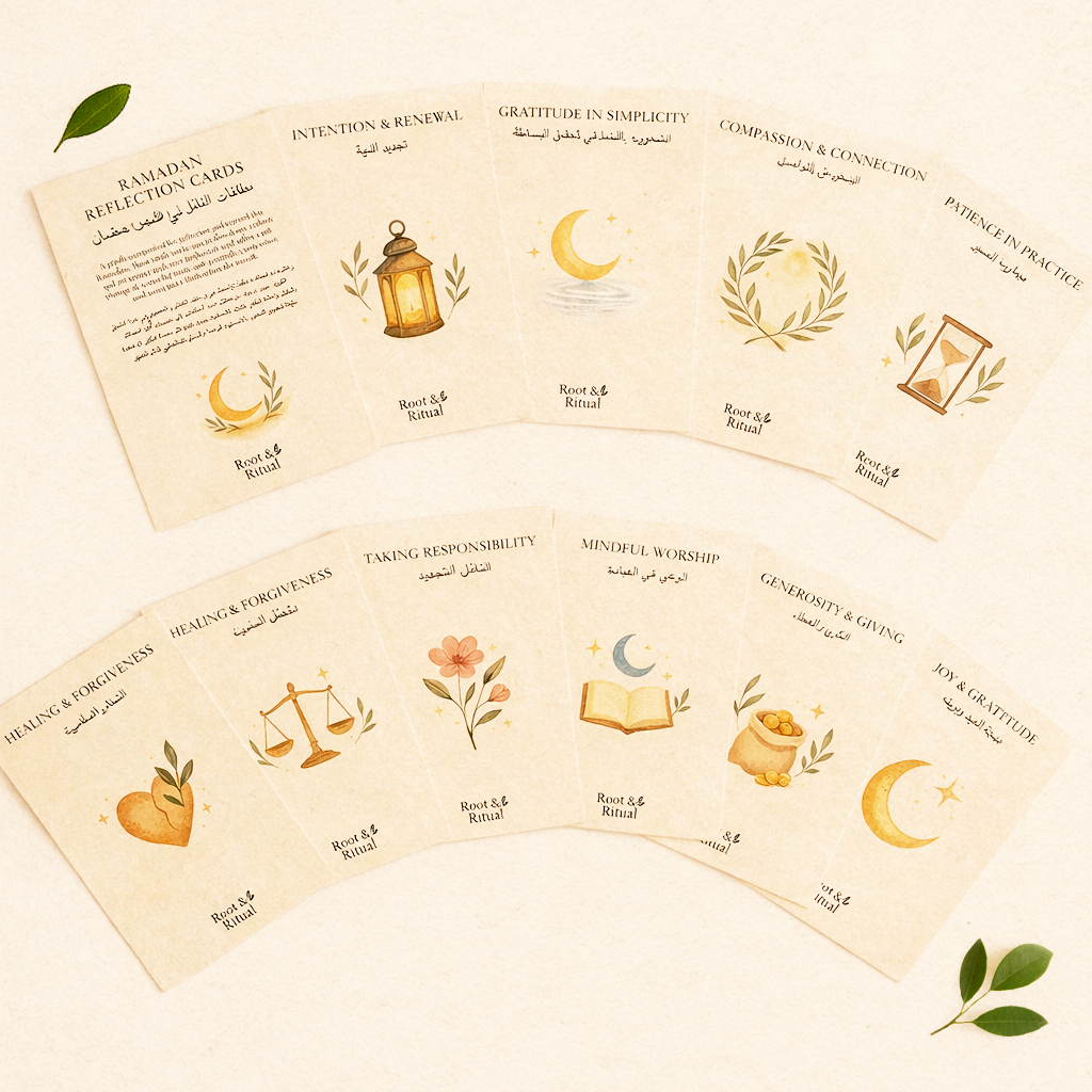 Bilingual Ramadan Reflection Journal Kit Bundle (Beige) : باقة مجموعة دفتر تأملات رمضانية (بيج)